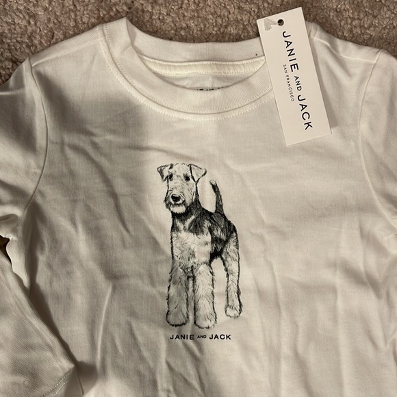 *NEW* Janie and Jack 18-24M Schnauzer Long Sleeve Tee - Picture 2 of 5
